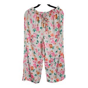 J. CREW Silky Floral Pajama Bottom -‎  Size Large Petite